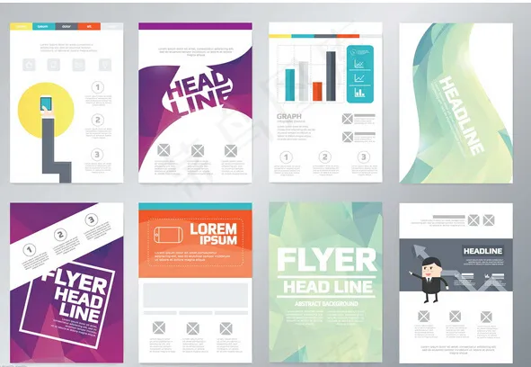 清新传单画册eps,ai矢量模版下载