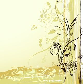 典雅植物花纹背景矢量素材