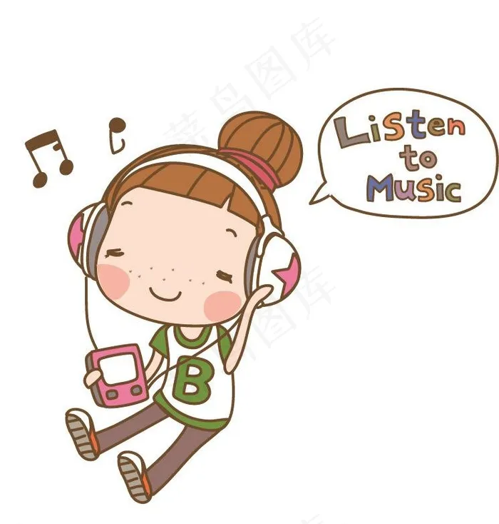 听音乐图片ai矢量模版下载