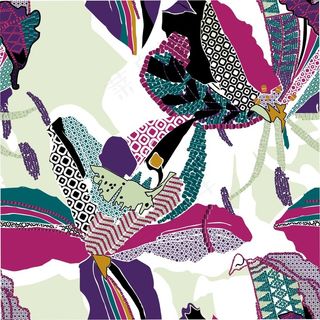 面料印花图案植物花卉