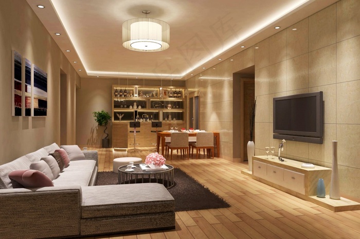 中式客厅装修设计效果图