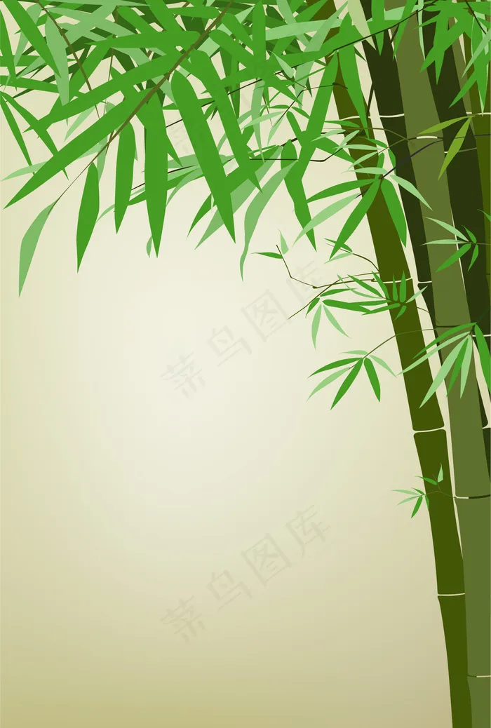 绿色端午竹子海报背景设计