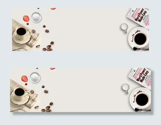 简约风淘宝咖啡促销创意海报背景