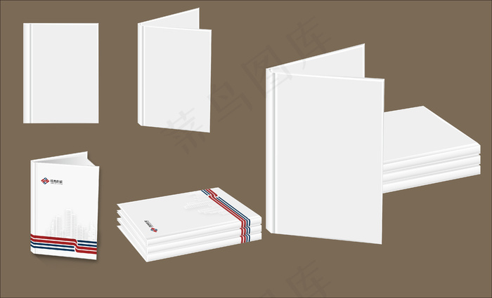 折页空白画册矢量素材