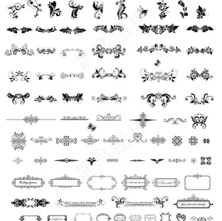 欧式简约花纹图片