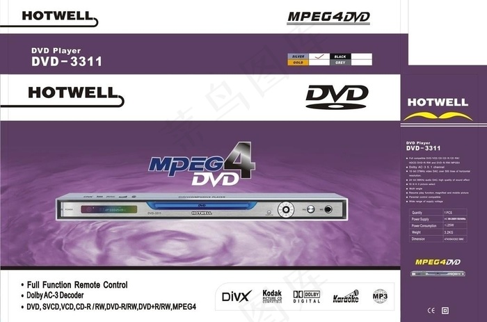 DVD彩盒cdr矢量模版下载