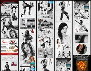 人像照片转手绘素描效果PS动作