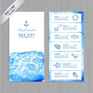 海鲜点菜单