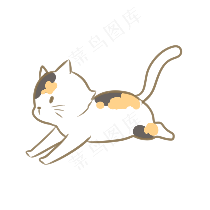 一只奔跑着的三花猫一只奔跑着的三花猫psd模版下载