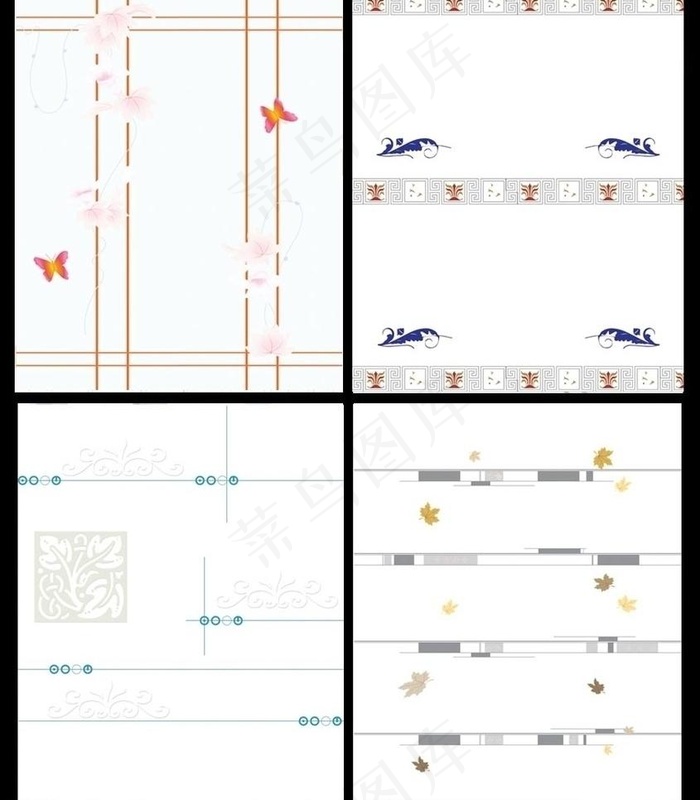 简单线条花纹移门系列