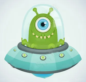 时尚卡通怪兽独眼怪兽设计矢量素材 时尚卡通怪兽独眼怪兽设计矢量素材