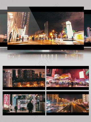 高清延时拍摄沈阳城市夜晚视频素材