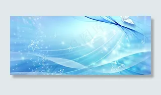 蓝色化妆品海报BANNER背景