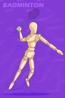 创意木偶运动人物设计矢量素材