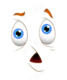 卡通害怕的表情