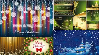 圣诞节精美背景矢量素材