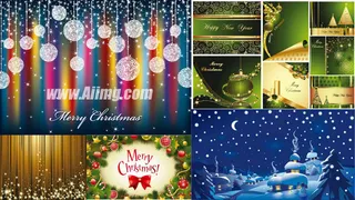 圣诞节精美背景矢量素材