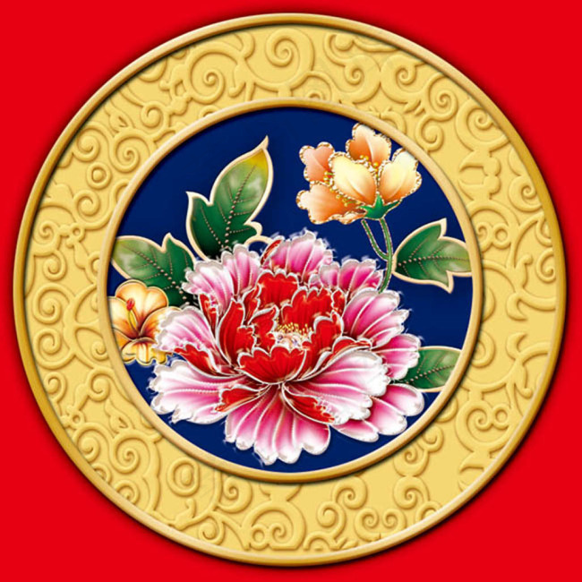 中国风传统牡丹花图片psd模版下载