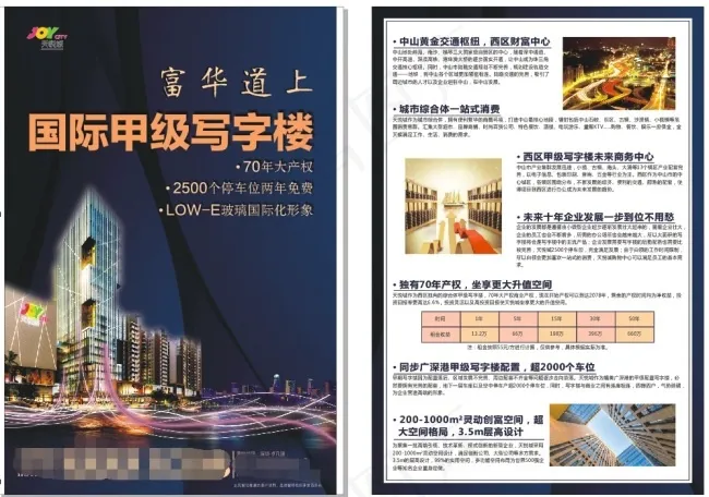 写字楼海报(297X420)cdr矢量模版下载