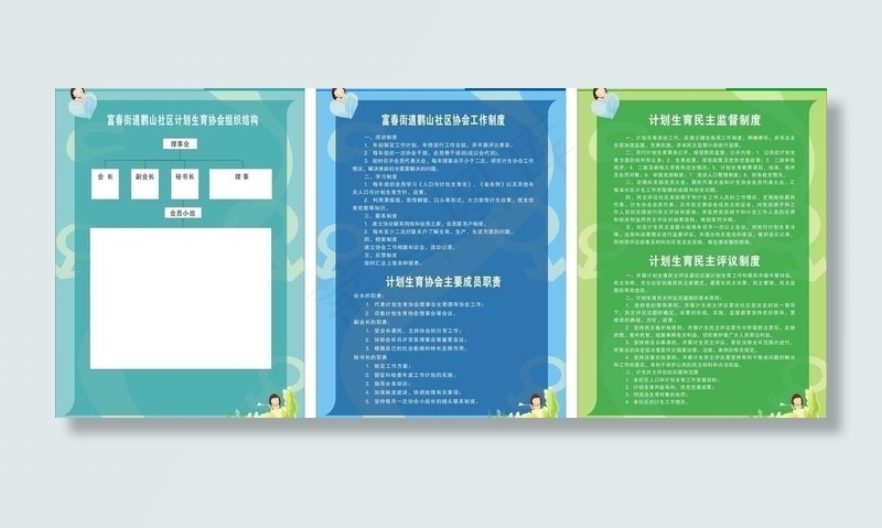 社区计生制度图片cdr矢量模版下载