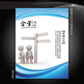 企业文化展板PSD模板下载