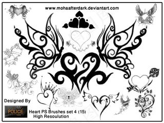 非主流式爱心花纹、爱情涂鸦phot...