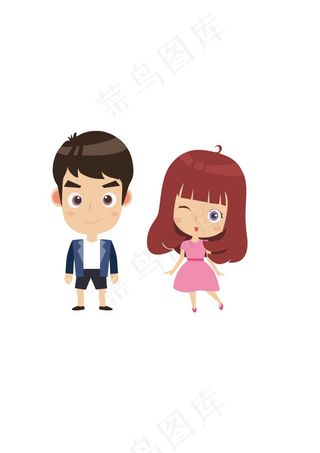 扁平化卡通人物