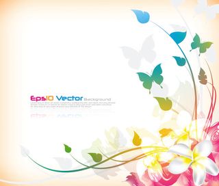 唯美花朵花纹矢量图下载