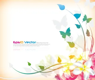 唯美花朵花纹矢量图下载