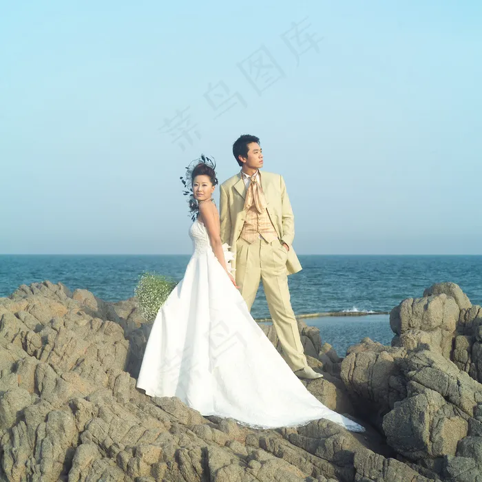 婚纱样片 海边之恋图片