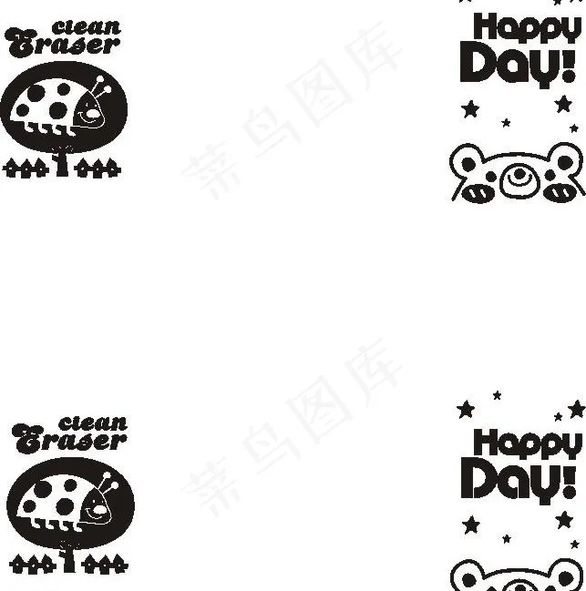 甲壳虫小黑板擦图片cdr矢量模版下载