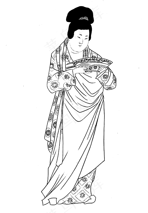挥扇仕女图人物图片