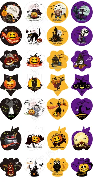 万圣节配件标签设计
