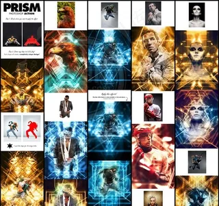 数码人像添加科技几何光线效果PS动...