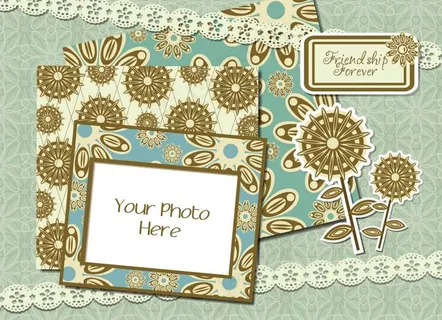 欧式花纹边框相框图片