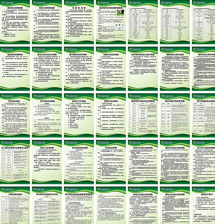 食堂制度牌集成大全图片cdr矢量模版下载