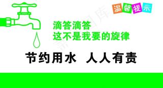 温馨提示节约用水图片