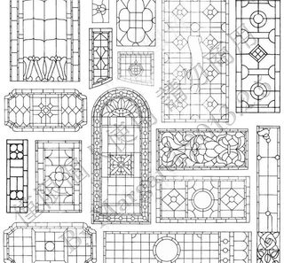 古典窗格图案
