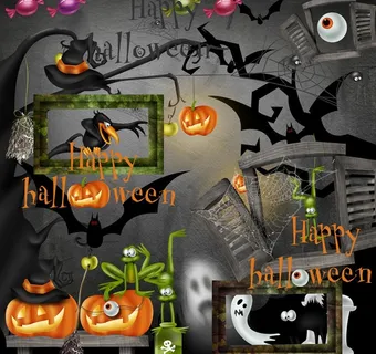 万圣节相关素材（36个psd分层素...