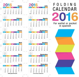 2016猴年日历模板矢量素材V.14