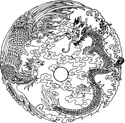龙凤底纹ai矢量模版下载