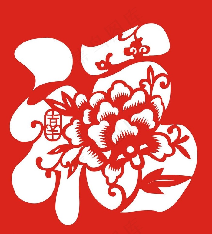 马年新年幸福年福字图片