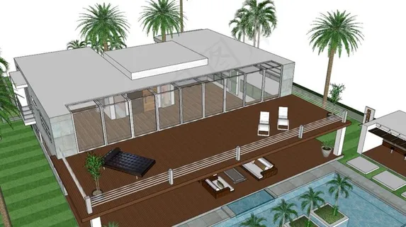 别墅建筑模型 别墅建筑模型
