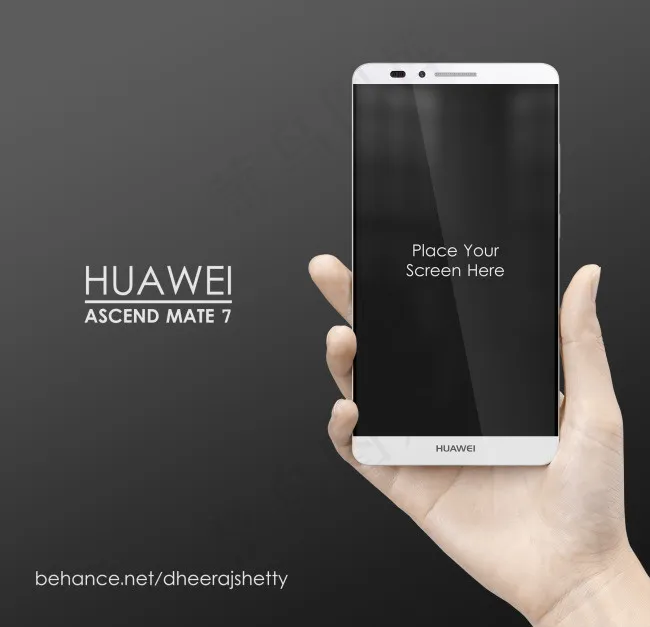 华为Ascend Mate7 手机...psd模版下载