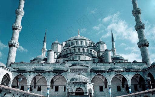 欧洲建筑淘宝海报背景素材