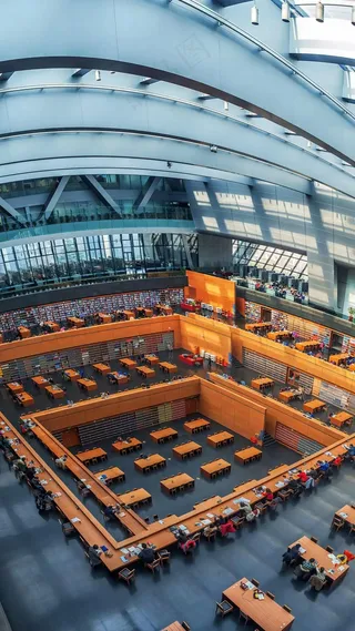 外国图书馆高清摄影图片