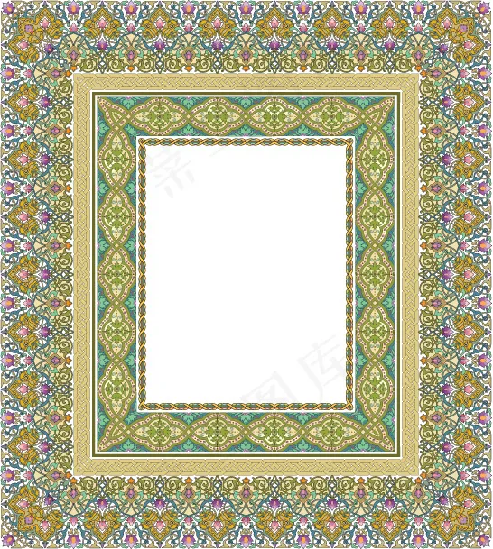 4个美丽的古典花边图案3