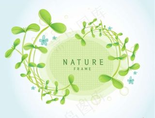 绿色嫩芽自然背景