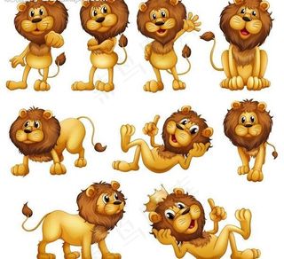 卡通狮子图片