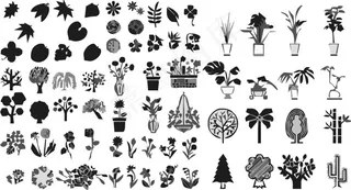 花纹花形饰角图片免费下载